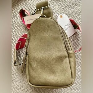 Anthropologie Liberty sling bag, Urban Originals, olive, crossbody, NWT